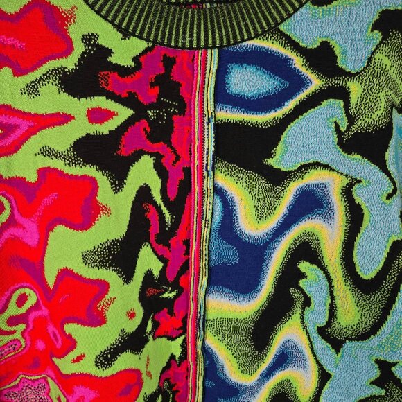 AGR Cherish Jacquard Split Sweater Merino Wool Psychedelic Unisex Size Large NEW - Picture 6 of 12